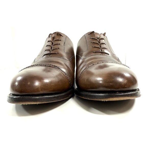 Brooks Brothers Peal & Co Shoes Mens Size 11.5 D Captoe Oxford Brown Leather - Picture 6 of 14